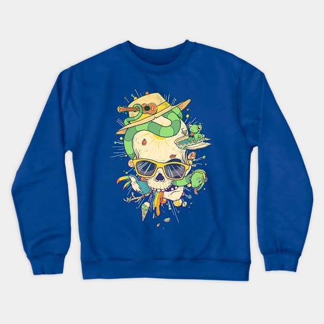 Summer Skullin' Crewneck Sweatshirt by Demented